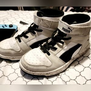 BOYS' PUMA TODDLER REBOUND MID LAYUP MARBLE SNEAKERS